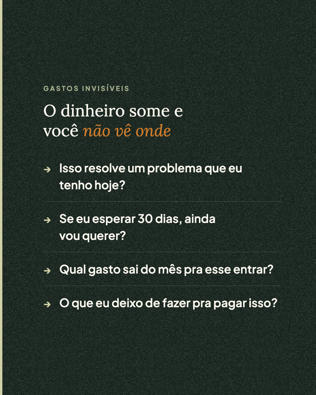 Modelo F3, Checklist com grão sobre forest